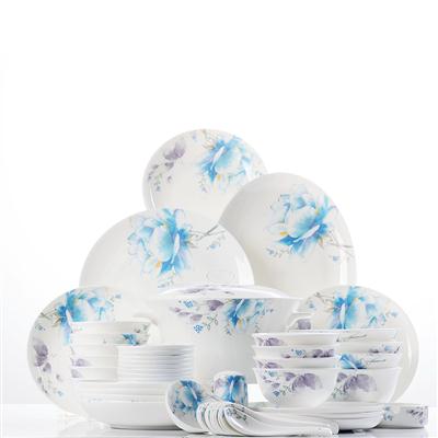 高防服务器租用48头聆听花开骨瓷礼品餐具套装